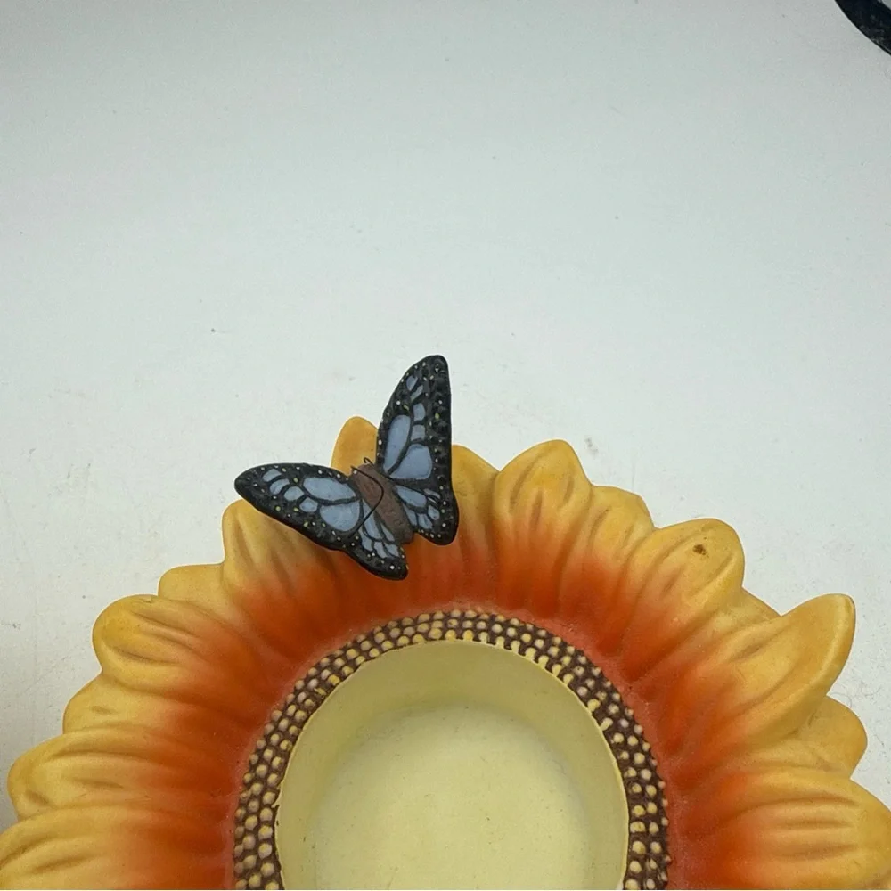 2 PartyLite Sunflower Buddies Ladybug Butterfly Tealight  Candle Holders - Picture 5 of 8